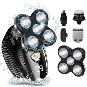 Head Shaver Upgrade 6-in-1 Cordless Waterproof, Head Electric Razor for Men